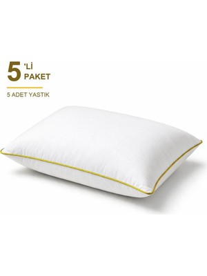 Elarque Biyeli Yastık 5'li Paket 50X70 cm Boncuk Silikon Elyaf Dolgulu