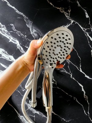 Elarque Mafsallı Duş Seti Basınç Ayarlı Banyo Duş Hortumu Spiralli