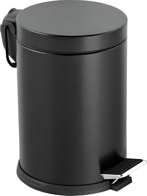 Elarque Pedallı Siyah Çöp Kovası 5 Litre Paslanmaz Çelik Ev, Ofis, Banyo, Mutfak, B