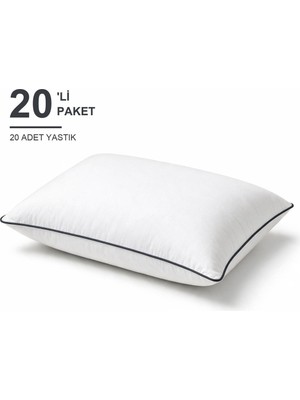Elarque Biyeli Yastık 20'li Paket 50X70 cm 800 gr Boncuk Silikon Dolgulu