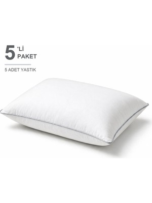 Elarque Comfort Touch Biyeli Yastık 5'li Paket 50X70 cm 900 gr Boncuk Silikon Elyaf