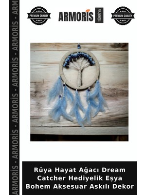 Armoris Rüya Hayat Ağacı Dream Catcher Hediyelik Eşya Bohem Aksesuar Askılı Dekor