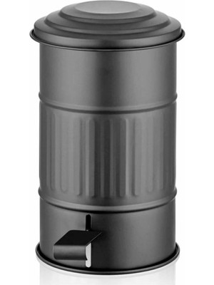 Elarque . 5 Lt. Pedallı Banyo Çöp Kovası Siyah