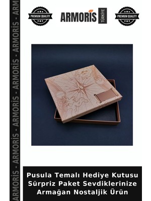 Armoris Pusula Temalı Hediye Kutusu Sürpriz Paket Sevdiklerinize Armağan Nostaljik Ürün