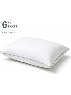 Elarque Biyeli Yastık 6'lı Paket 50X70 cm Boncuk Silikon Elyaf Dolgulu