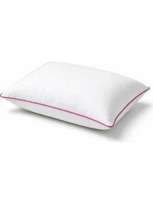 Elarque Biyeli Yastık 50X70 cm 600 gr Boncuk Silikon Elyaf Dolgulu Pembe