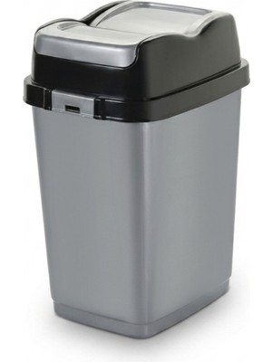 Elarque Girdap Çöp Kovası 18 Litre | Kapaklı Plastik Mutfak Banyo Ev Ofis Tipi