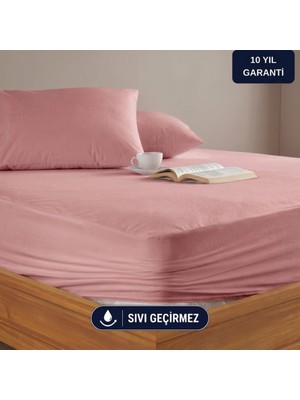 Happy Trend Pudra Sıvı Geçirmez Alez - Tek-Çift Kişilik - Mikrofiber Kumaş - Fitted (Yatağı Saran) - Yatak Koruyucu - 150X200 - Makinede Yıkanabilir