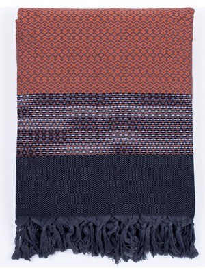 Happy Trend Çift Kişilik Yatak Örtüsü ve Pike |%100 Pamuklu Ince Hafif Yazlık Battaniye | Boho Dekoratif Koltuk Örtüsü | Çok Amaçlı Çeyizlik Günlük Kullanım (Kiremit, 200X250 cm Çift Kişilik Pike)