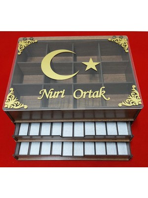 Happy Trend Saat Tesbih ve Bileklik Koleksiyon Kutusu (Ayyıldız)