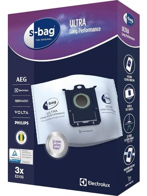 Royal Rain Store Electrolux E210S S-Bag Ultra Long Performance Elektrikli Süpürge Toz Torbası | 5 Litre Kapasite, Yüksek Emiş Gücü, Çok Katmanlı Filtrasyon | 3’lü Paket