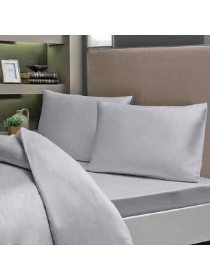 Happy Trend Çift Kişilik 160X200 Lastikli Çarşaf Takımı - Gri