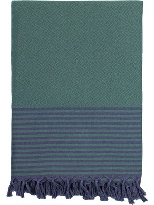 Happy Trend Çift Kişilik Yatak Örtüsü ve Pike |%100 Pamuklu Ince Hafif Yazlık Battaniye | Boho Dekoratif Koltuk Örtüsü | Çok Amaçlı Çeyizlik Günlük Kullanım (Yeşil, 200X250 cm Çift Kişilik Pike)