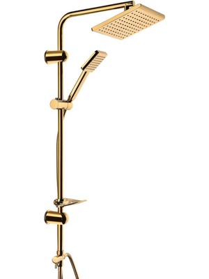 Elarque Alman Boru Gold Robot Yağmurlama Tepe Duş Seti