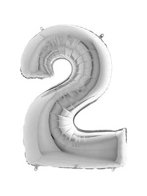 Happy Trend Rakamlı 16 Inç Gümüş Renk Folyo Balon 36 cm (Gümüş)