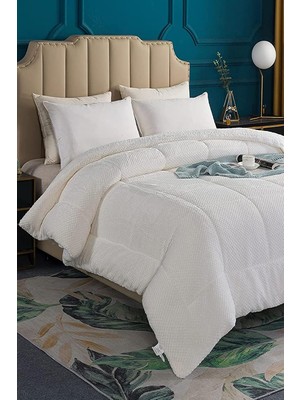 Happy Trend Çift Taraflı Wellsoft Peluş Yorgan Çift Kişilik (Battaniye/nevresim) 200X220 cm Krem