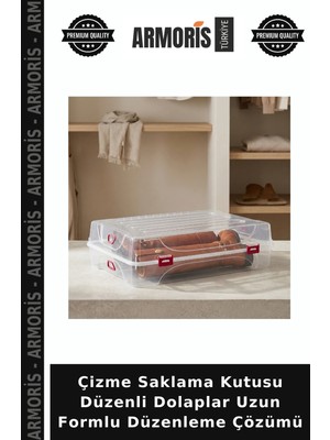 Armoris Çizme Saklama Kutusu Düzenli Dolaplar Uzun Formlu Düzenleme Çözümü