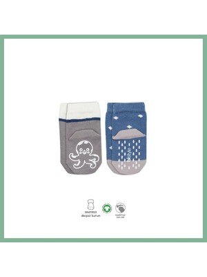 Bşk Virgo Hayvan Figürlü Kaymaz Erkek Soket Çorap 2'li BS10119 Indigo · Renk: Indigo · Beden: 12-24 Ay BSK2026
