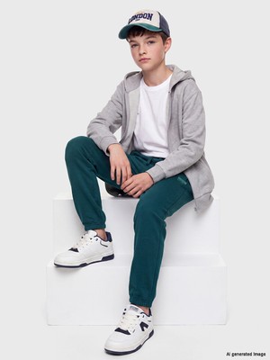 LC Waikiki Lcw Kids Petrol Erkek Çocuk Jogger Eşofman Altı