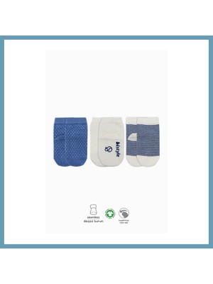 Bezos Nessiworld Puanlı Kaymaz Penye Soket Çorap 3'lü BS10108 Indigo(Adet Fiyatıdır) · Beden: 0-3 Ay · Renk: Indigo MBT06