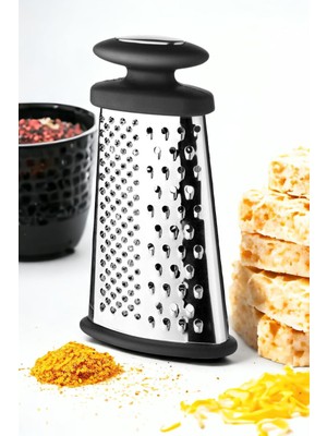 Royal Rain Store Deconox Paslanmaz Çelik Yassı Tutmalı Rende, 3 Yönlü Rendeleme Yassı Tasarım 24 * 11 * 4cm