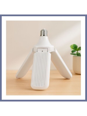 Bezos Pervane Model 3 Kollu Beyaz LED Ampul E27 24W Dlra