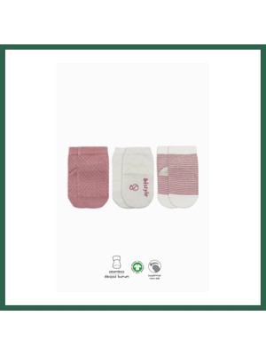 Vintessy Vıntessy Nessiworld Puanlı Kaymaz Penye Soket Çorap 3'lü BS10108 Pudra · Beden: 0-3 Ay · Renk: Pudra BZS01