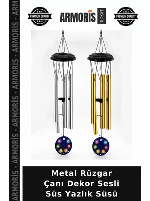 Armoris Metal Rüzgar Çanı Dekor Sesli Süs Yazlık Süsü