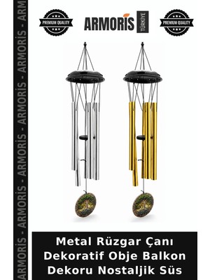 Armoris Metal Rüzgar Çanı Dekoratif Obje Balkon Dekoru Nostaljik Süs
