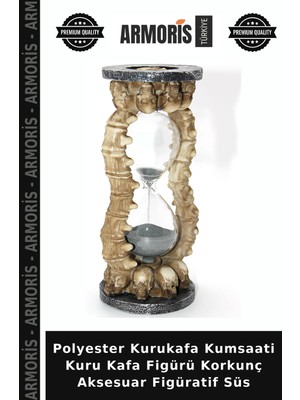 Armoris Polyester Kurukafa Kumsaati Kuru Kafa Figürü Korkunç Aksesuar Figüratif Süs