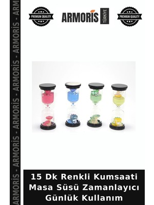 Armoris 15 Dk Renkli Kumsaati Masa Süsü Zamanlayıcı Günlük Kullanım
