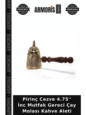 Armoris Pirinç Cezve 4.75'' Inc Mutfak Gereci Çay Molası Kahve Aleti