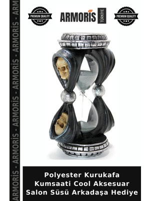 Armoris Polyester Kurukafa Kumsaati Cool Aksesuar Salon Süsü Arkadaşa Hediye
