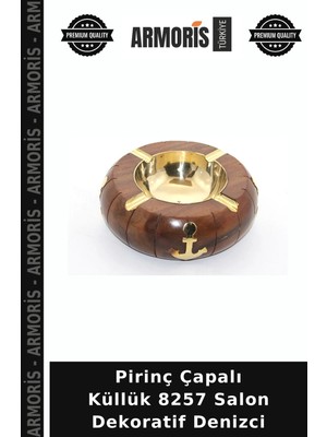 Armoris Pirinç Çapalı Küllük 8257 Salon Dekoratif Denizci