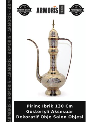 Armoris Pirinç Ibrik 130 cm Gösterişli Aksesuar Dekoratif Obje Salon Objesi