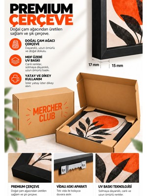 Mercher Club Rick And Morty Snow Angel Rick Çerçeveli Tablo Poster Salon Duvar Dekoru Hediye