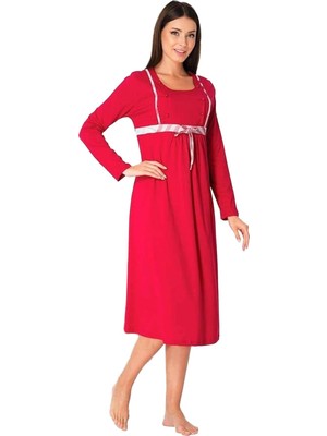 Royal Rain Store Bestin Kadın Vişne Hamile Lohusa Gecelik, 2xl, D8083EF-86D0018320054