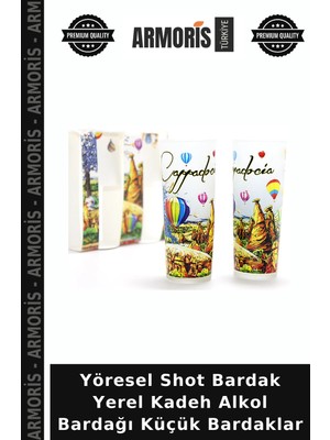 Armoris Yöresel Shot Bardak Yerel Kadeh Alkol Bardağı Küçük Bardaklar