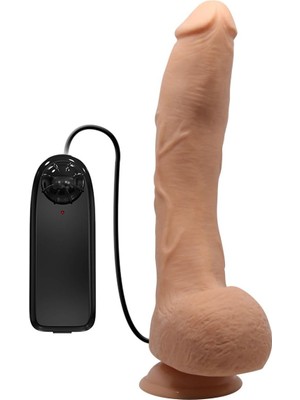 Royal Rain Store Truvashop G-Spot Jack 26 cm Realistik Titreşimli Vantuzlu Vibratör Dildo Ten