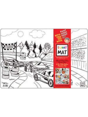Akademi Çocuk Funny Mat - Yarış Arabaları 33,5X48CM