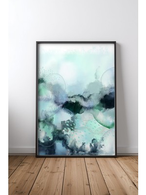 Keyf Home Evolving Ocean No 1 Siyah Çerçeveli Mdf Tablo Poster Salon Duvar Dekoru Hediye
