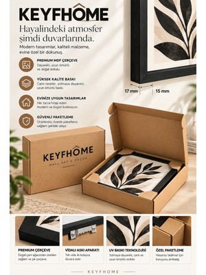 Keyf Home Vice Siyah Çerçeveli Mdf Tablo Poster Salon Duvar Dekoru Hediye