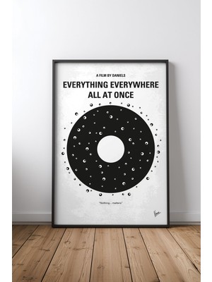 Keyf Home Everything Everywhere All Siyah Çerçeveli Mdf Tablo Poster Salon Duvar Dekoru Hediye