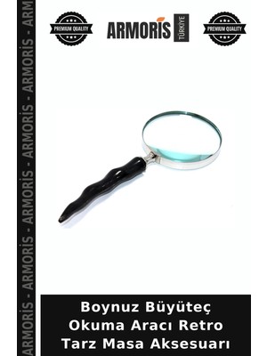 Armoris Boynuz Büyüteç Okuma Aracı Retro Tarz Masa Aksesuarı