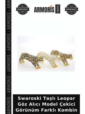 Armoris Swaroski Taşlı Leopar Göz Alıcı Model Çekici Görünüm Farklı Kombin