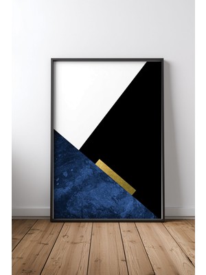 Keyf Home Minimalist Luxe Tasarım 3 Siyah Çerçeveli Mdf Tablo Poster Salon Duvar Dekoru Hediye