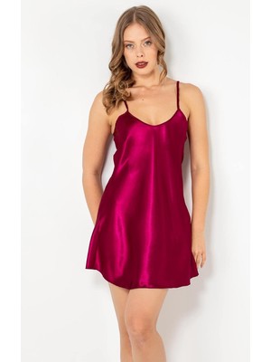Royal Rain Store Miorre Ince Askılı Mini Saten Gecelik
