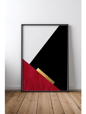 Keyf Home Minimalist Luxe Tasarım 2 Siyah Çerçeveli Mdf Tablo Poster Salon Duvar Dekoru Hediye