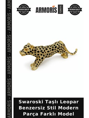 Armoris Swaroski Taşlı Leopar Benzersiz Stil Modern Parça Farklı Model