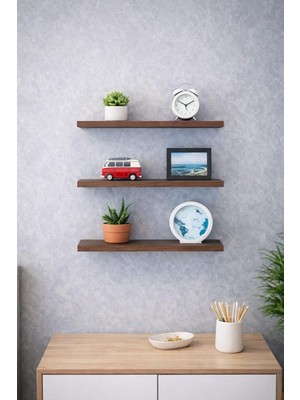 3'lü Uçan Duvar Rafı Set Gizli Raf- Barok 15X30